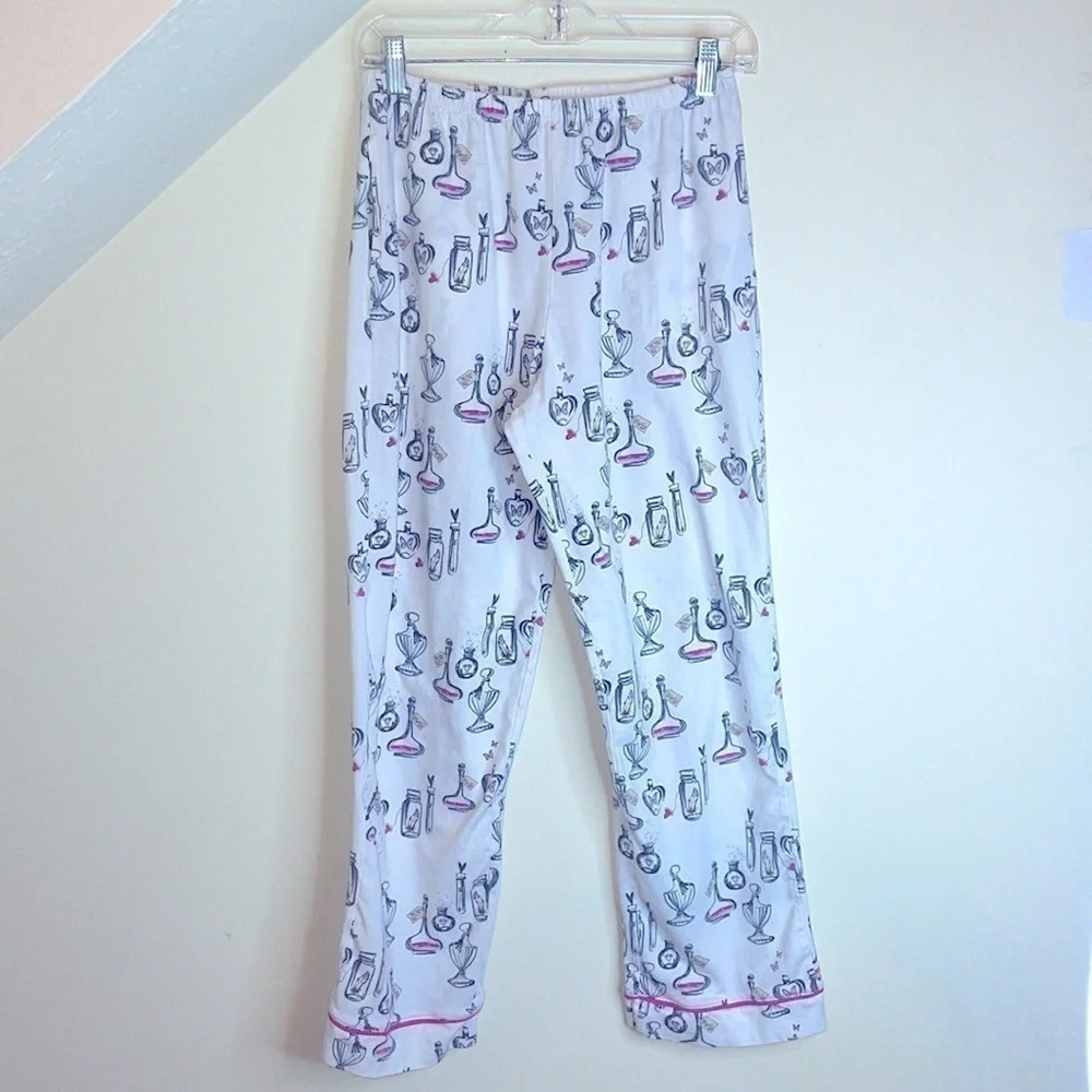 Rare BedHead pajamas set Love Potion Perfume bottles pants long sleeve top